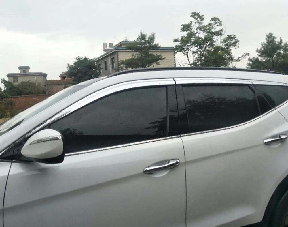 Козырёк на окно автомобильный из АБС пластика для Hyundai Santa Fe 2013 2015 2017