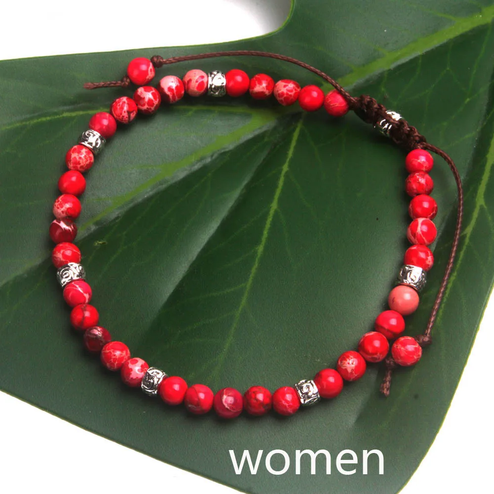 Red for women Браслеты премиум класса с бусинами, обтягивающие браслеты с камнем, модные браслеты дружбы для влюбленных пар, браслет для йоги, ювелирные изделия, Прямая поставка - Окраска металла: Red for women