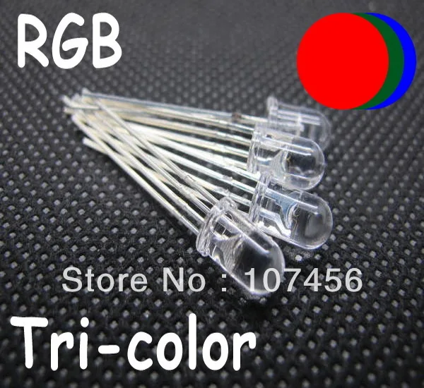 Быстрая доставка 10000 шт X 5 мм 4 контактный общий катод RGB светодиодный прозрачный