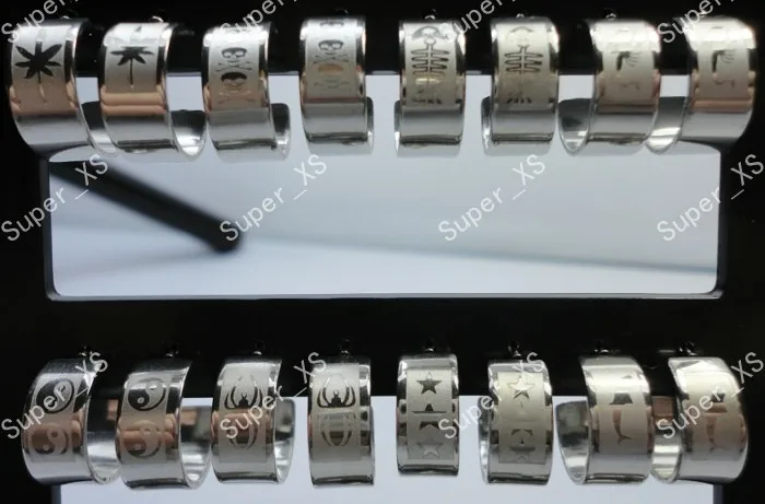 24 шт./компл. модный смешанный принт 316L серьги из нержавеющей стали для женщин и