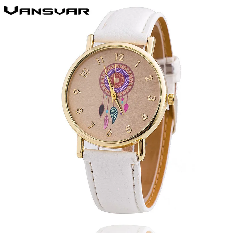 Vansvar Марка Женщины Моды Dreamcatcher Часы Дамы Quarzt relogio женщина для 1635 | Наручные часы