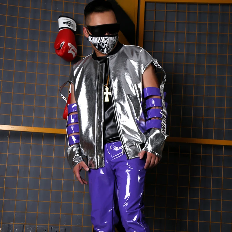 

2018 M-6 XL!! DJMCDS stage suit bar nightclub singer's hair salon costume...