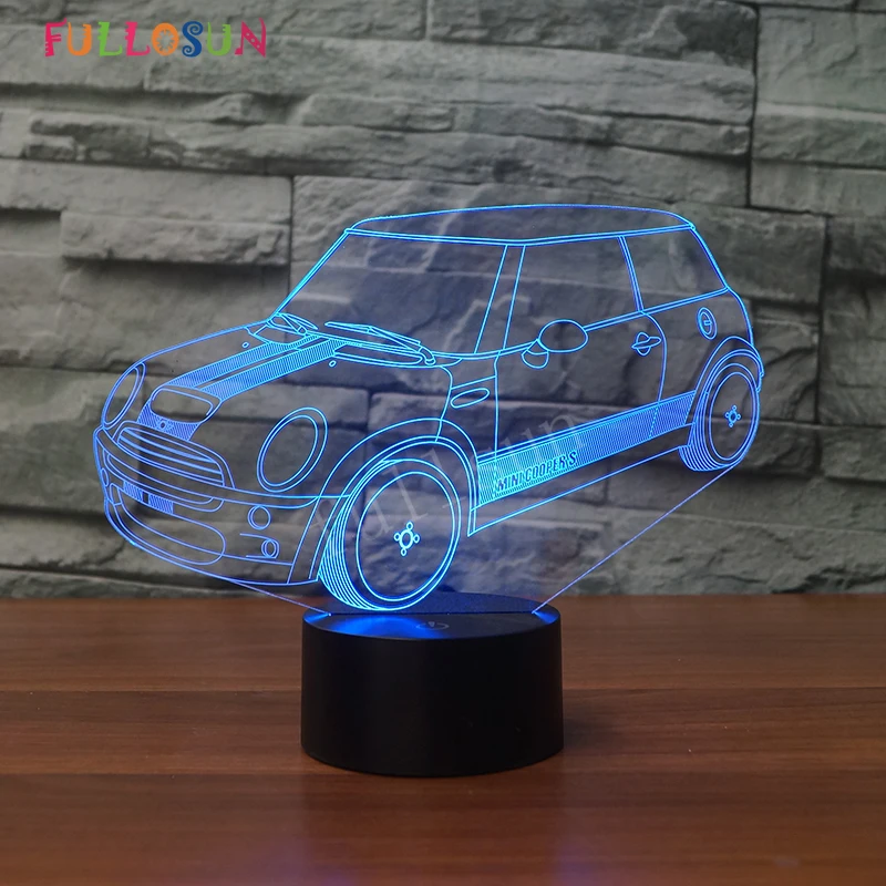 Настраиваемая модель автомобиля 3D иллюзия светодиодные акриловые пластины