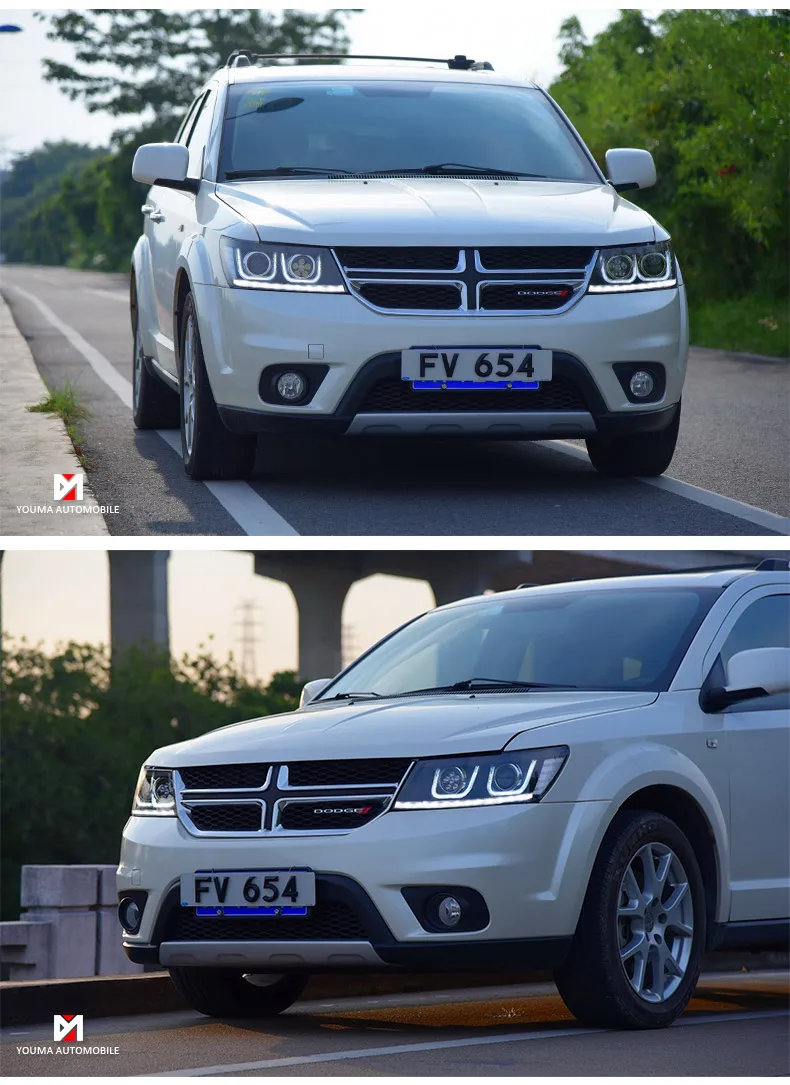Автомобильный Стайлинг в сборе для FORD EDGE светодиодный фары 2010- Биксеноновые линзы двойной U светодиодный DRL xenon H7 аксессуары для автомобильных фар