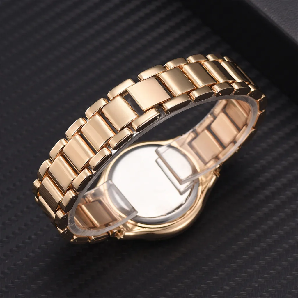 Temperament Fashion Steel Belt Ladies Diamond Men and Women Gift Quartz Wrist Watch Clock Hodinky Ceasuri Relogio Masculino AD |