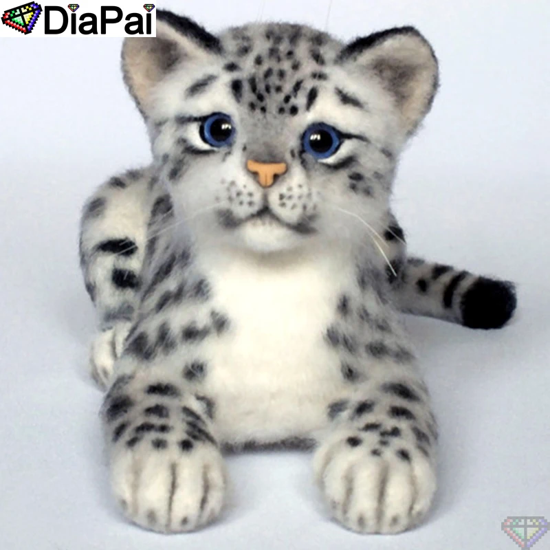 

DiaPai Diamond Painting 5D DIY 100% Full Square/Round Drill "Animal snow leopard"Diamond Embroidery Cross Stitch 3D Decor A24423