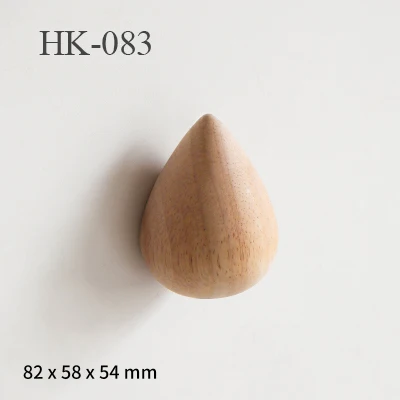 HK-083-S Деревянная настенная вешалка шикарная Капля воды Ванная комната дверь пальто шляпа держатель с одним крючком дома хранения крючки украшения дома - Цвет: HK-083-S