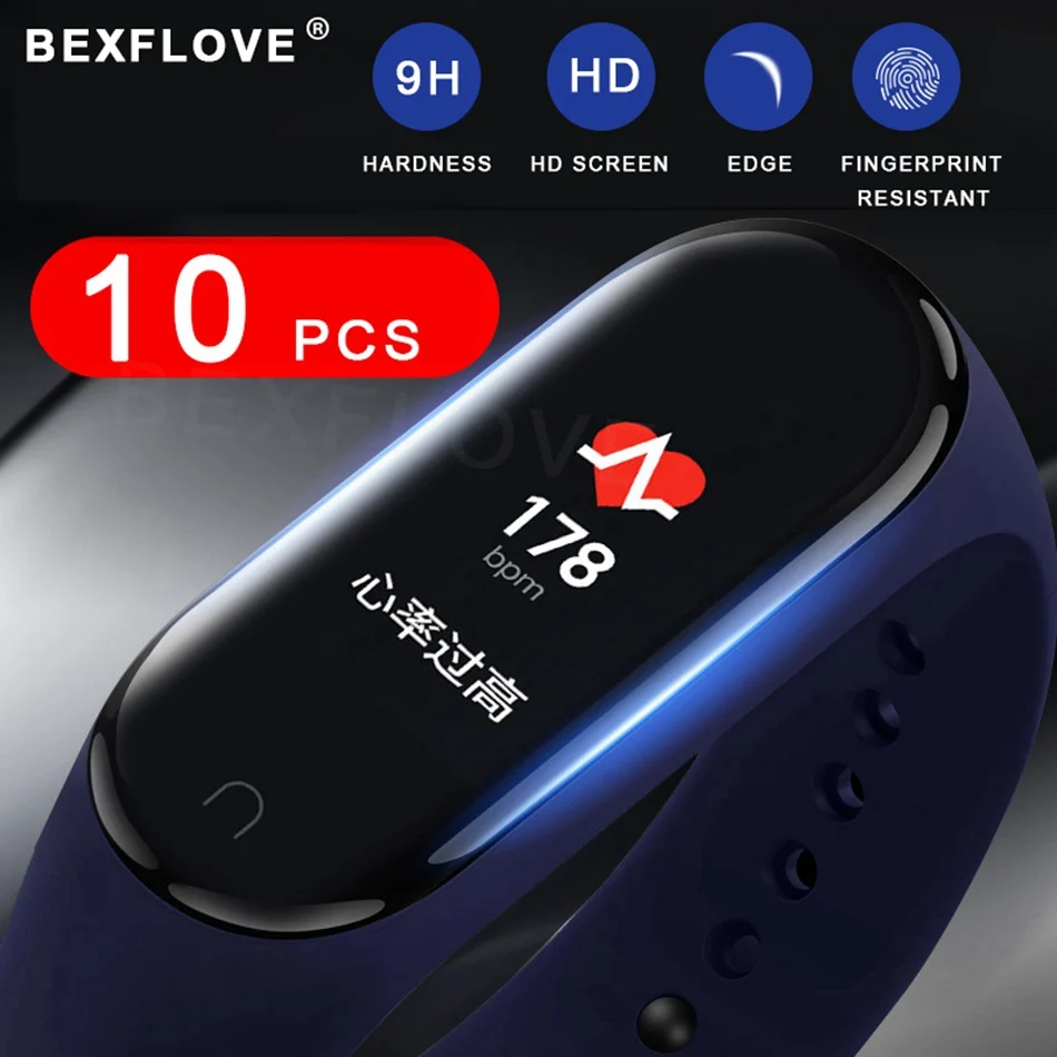 

Защитная пленка для экрана Mi Band 4 для смарт-браслета Xiaomi Mi Band 4, Защита экрана для смарт-браслета MiBand 4, не закаленное стекло