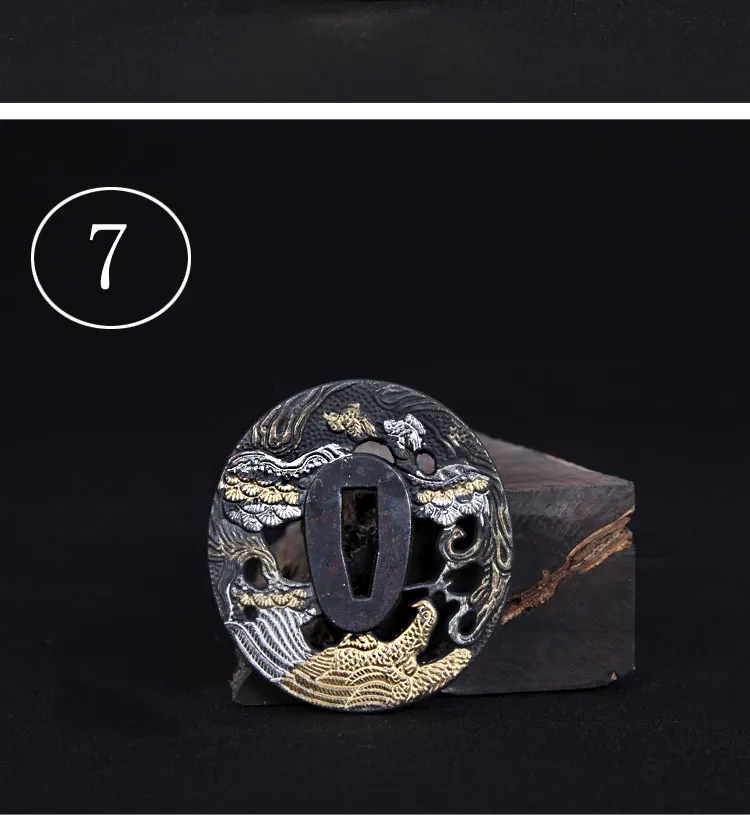 7 Специальное предложение, самурайский нож Tsuba из металлического сплава, аксессуары, Самурайские японские аксессуары, новинка - Цвет: 7