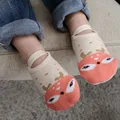 1 Pair Fashion Baby Girls Boys Cute Cartoon Non-slip Cotton Toddler Floor Socks Animal pattern First Walker Shoes for Newborns