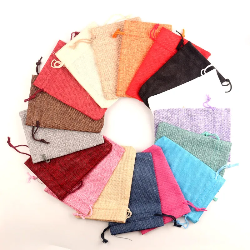 10 шт хлопок белье Drawstring посылка для хранения сумки ювелирные изделия конфеты