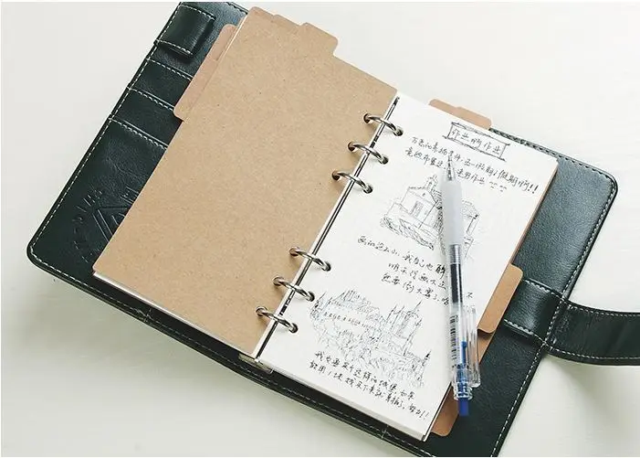 Стандартная Подставка для книг с 6 отверстиями разделители бумаги раздел из