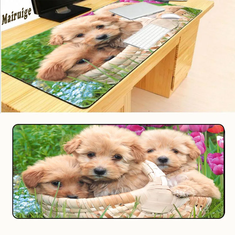Mairuige 70x30 см красивый коврик для мыши с милыми животными большой размер собак