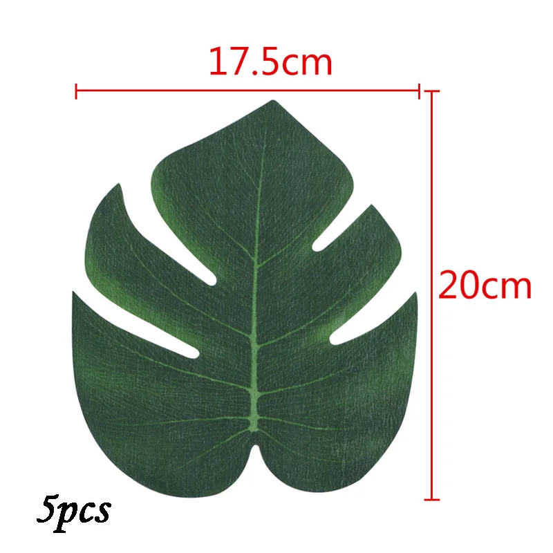 medium leaf 8 шт./лот, бумажные тарелки с ананасом, золотые тарелки, одноразовая посуда, декор для дня рождения, черепаха, лист, летние принадлежности для тематической вечеринки - Цвет: medium leaf