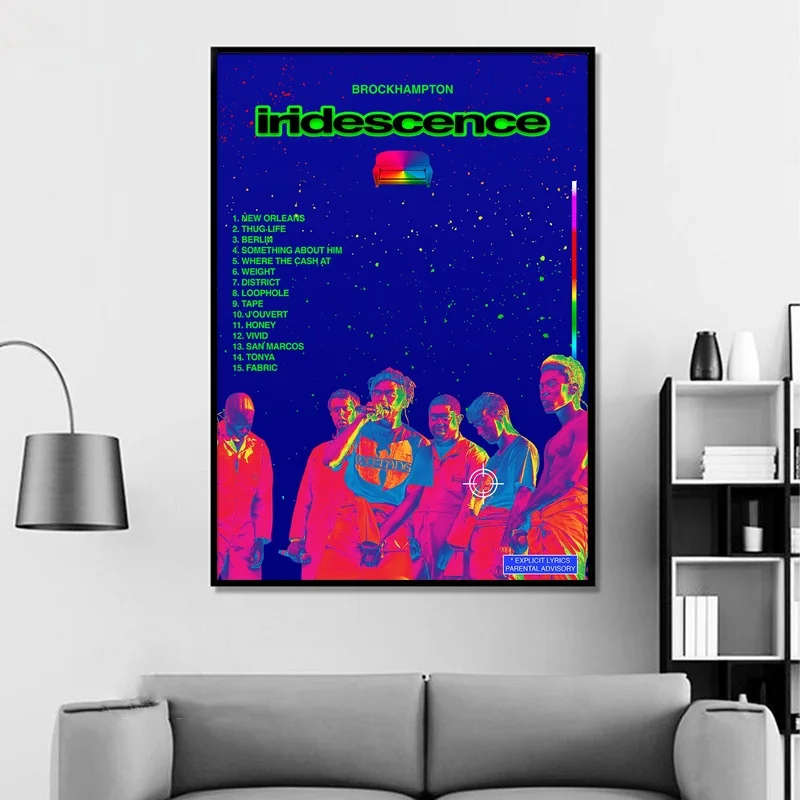 Brockhampton Радуга альбом поп музыки крышка плакат музыкальной звезды печать на