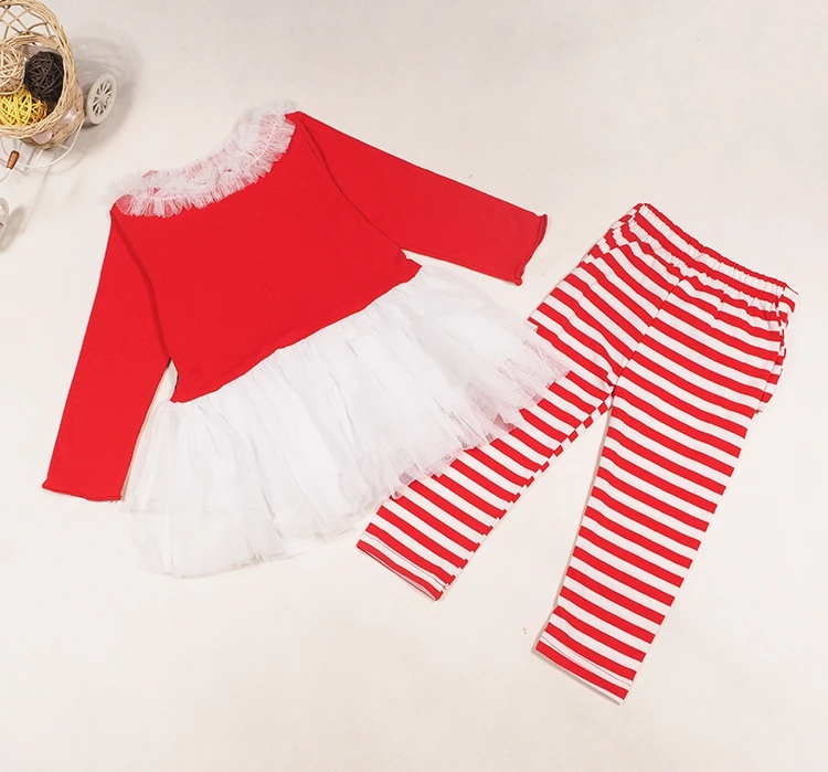 SAMGAMI BABY 2018 новая одежда Санта Клаус платье для девочек + брюки 2 шт. костюмы Детский