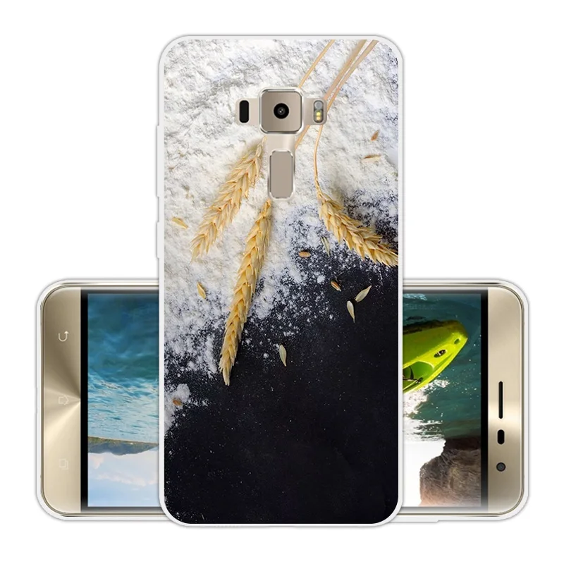 Для Asus Zenfone 3 ZE520KL синяя Задняя Крышка Прозрачный Мягкий ТПУ силиконовый чехол DIY