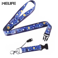 melife climbing lanyard starry night lanyards for neck strap for card badge gym keychain sports lanyard diy hang rope keychain