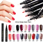 Гель для ногтей, 5 мл, 1-ступенчатый лак 3 в 1, ручка для дизайна ногтей, отмачиваемая светодиодная УФ-лампа для ногтей, блестящий Гель-лак, не нужно верхнее Базовое покрытие