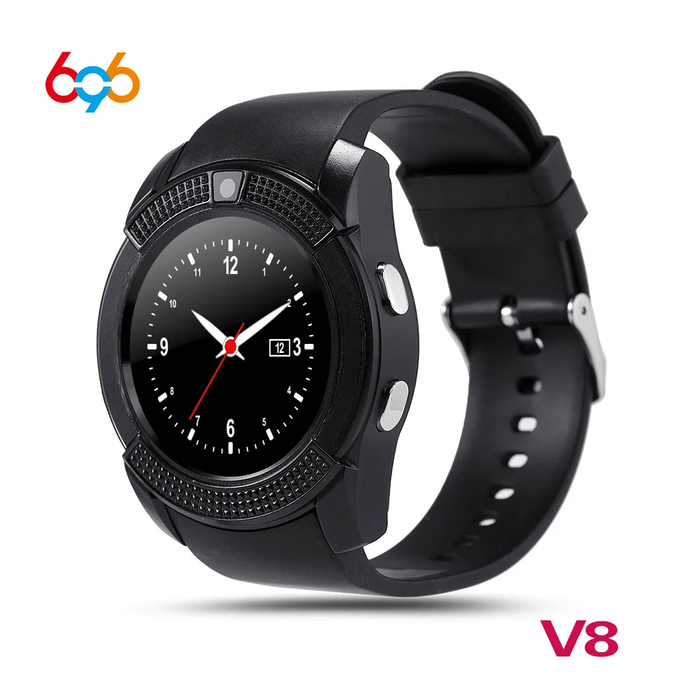 696 Смарт часы V8 Фитнес трекер Bluetooth Smartwatch Сенсорный экран наручные с Камера