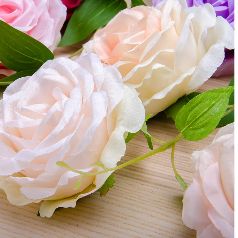 8 см свадебные шелковые цветы с розами искусственные для украшения цветочной