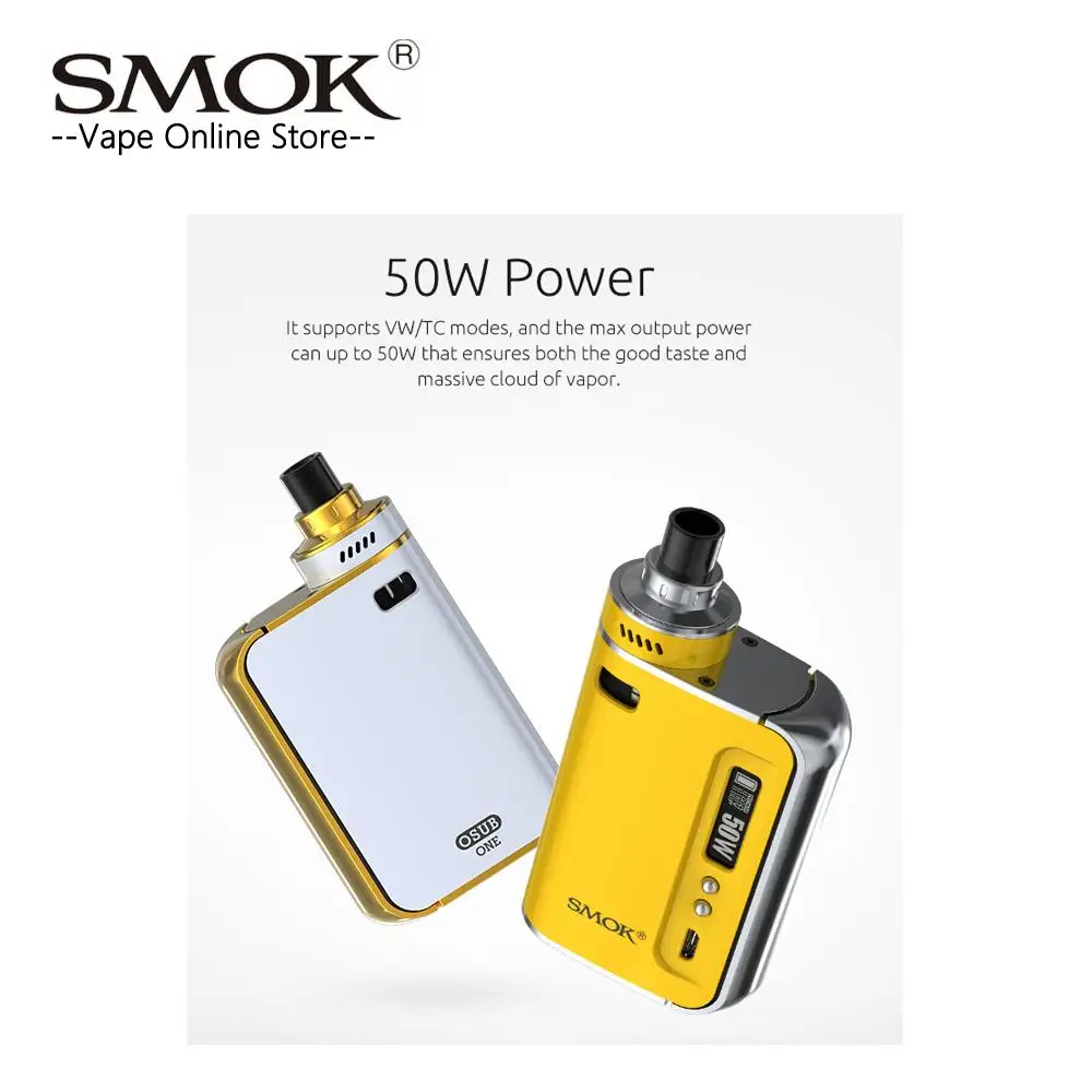Распродажа! Оригинальный Smok OSUB One Kit All-in-One 50 Вт Osub one Box MOD с батареей 2200 мАч и 2 мл