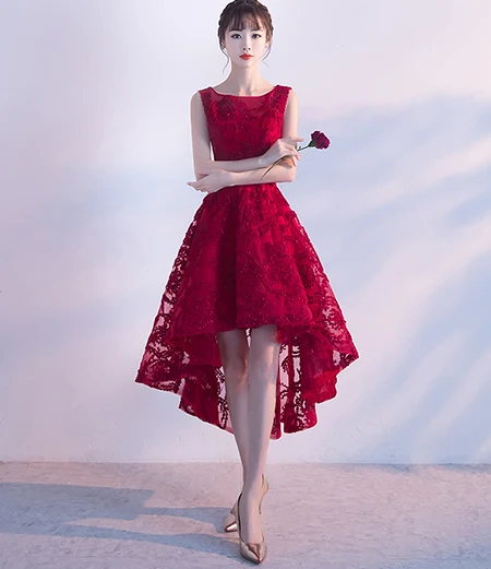 Ladybeauty, Новое поступление, элегантное платье для выпускного вечера, Vestido de Festa, кружевные вечерние платья с аппликациями, стильное платье с высокой талией - Цвет: Небесно-голубой