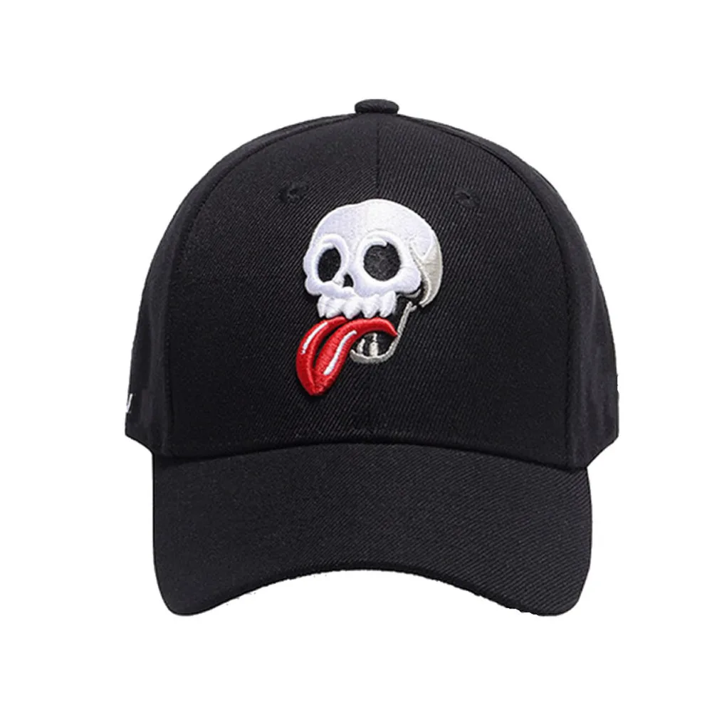 Аниме одна деталь персонажа Cosplay Snapback шляпа, хип-хоп мультфильм милый Череп Зомби Скелет кости вышивка для мужчин и женщин бейсбольная кепка