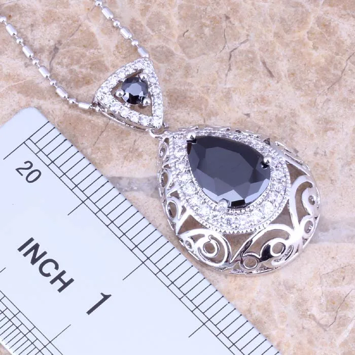 Комплект из колье и серёг с фианитом|jewelry sets|earring pendantset jewelry |