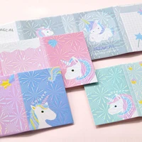 kawaii stickers unicorn memo pad sticky notes multi function color scratch padsnotepad sequins school student office stationery