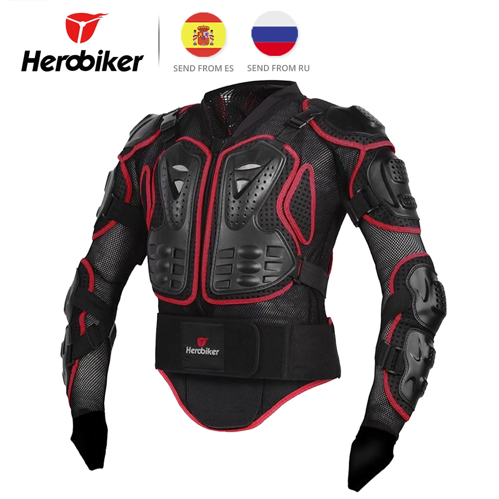 Herobiker мотоциклетная броня защитное снаряжение для гонок куртка защита тела