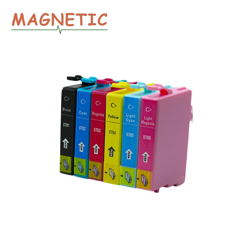 6X совместимый картридж с чернилами T0781 T0782 T0783 T0784 T0785 T0786 для Epson Stylus Photo
