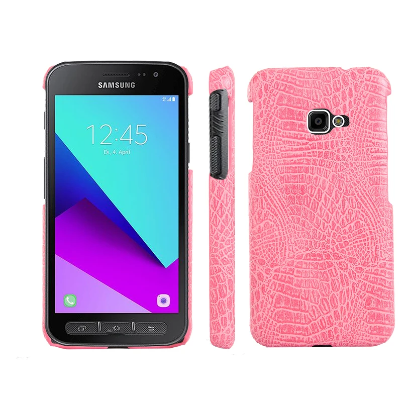 Чехол бампер из крокодиловой кожи для Samsung Galaxy Xcover 4 Xcover4 SM G390W G390F Жесткий рамка