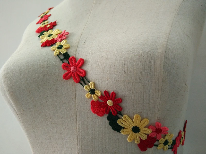 1 ярд 3 5 см ремесленный воротник Цветочная кружевная отделка венецианская