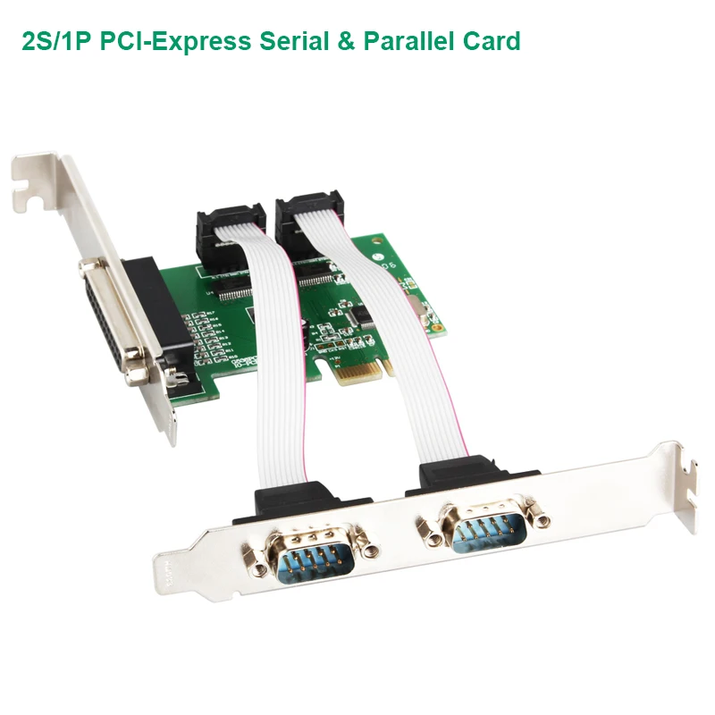 PCIe 2 порта DB9 Серийный RS232 и 1 порт параллельный принтер DB25 (LPT1) карта контроллера