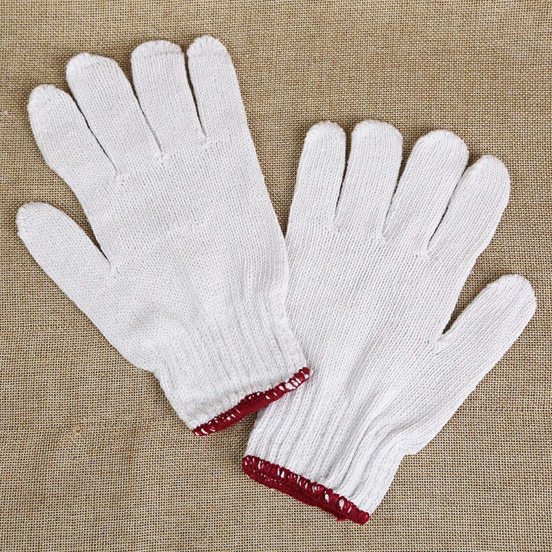 

5 pairs Coarse Cotton Yarn Labor Insurance Gloves Protective Working Wear Thick Safety Mechanic Anti-static Gloves