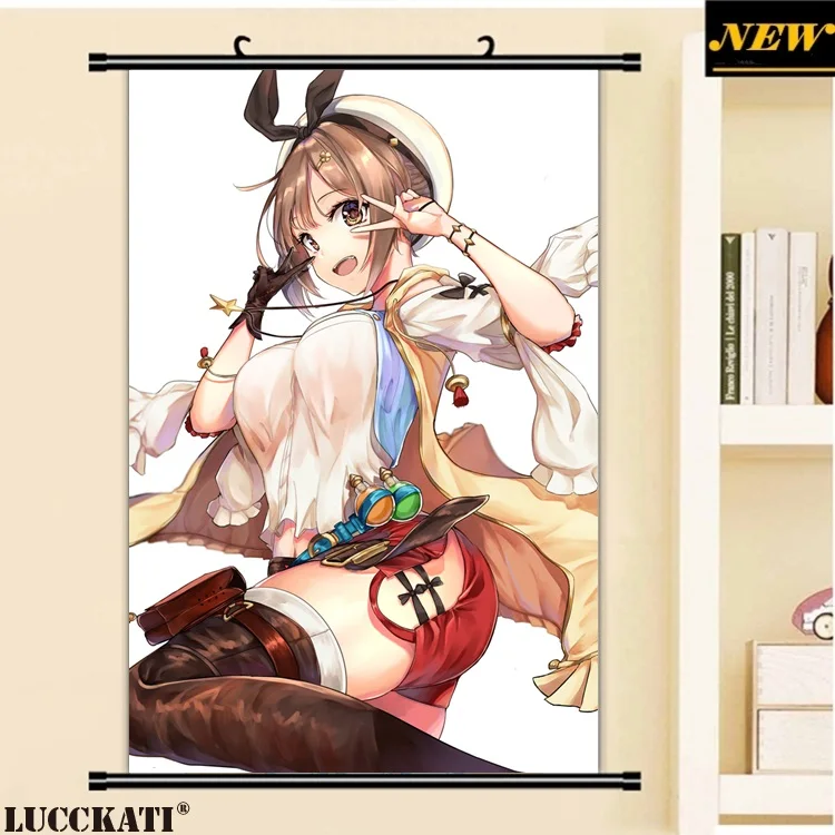 40X60 см ателье Ryza игровая серия Reisalin Stout Сексуальная лоли клитор мультфильм плакат с героями аниме картина прокрутки холст живопись