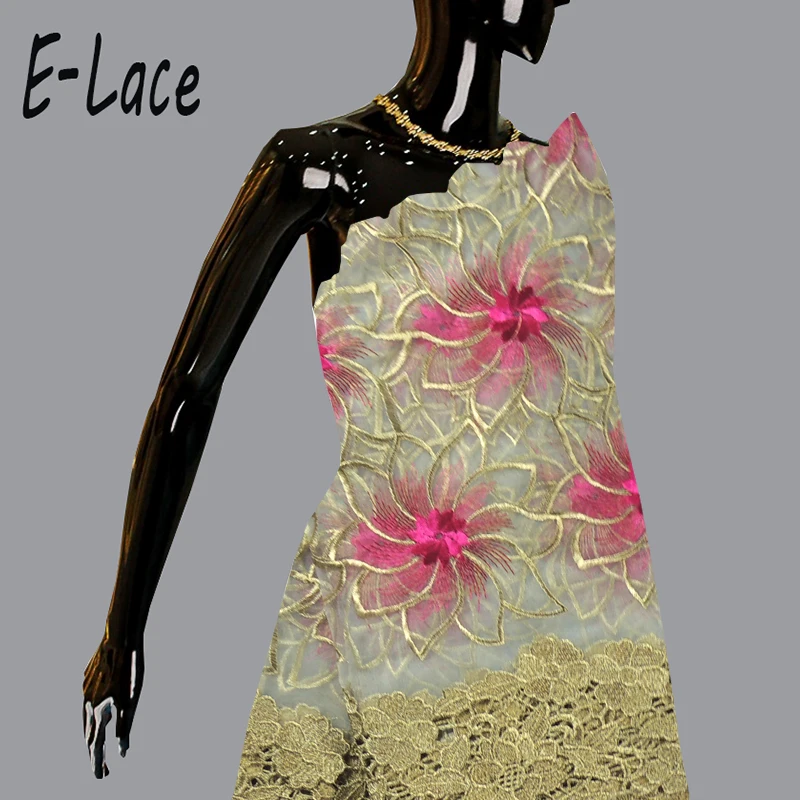 Кружевная ткань с пайетками 2017 последние блестка блесток ткани Высокое качество