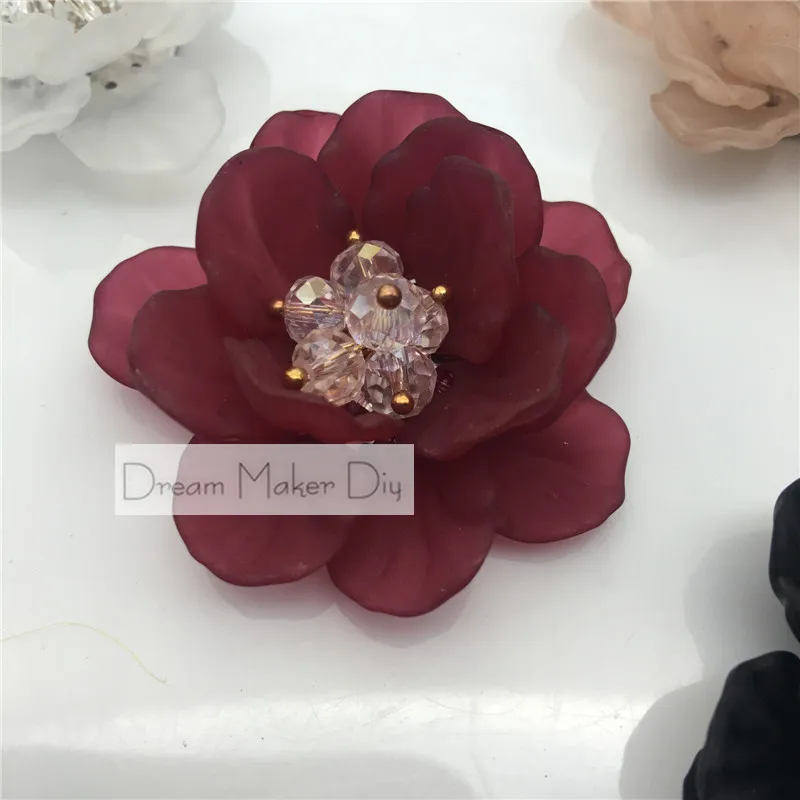 Цветы из смолы с плоской задней стороной 6 шт./лот около 40 мм|rhinestone flower brooch|rhinestone