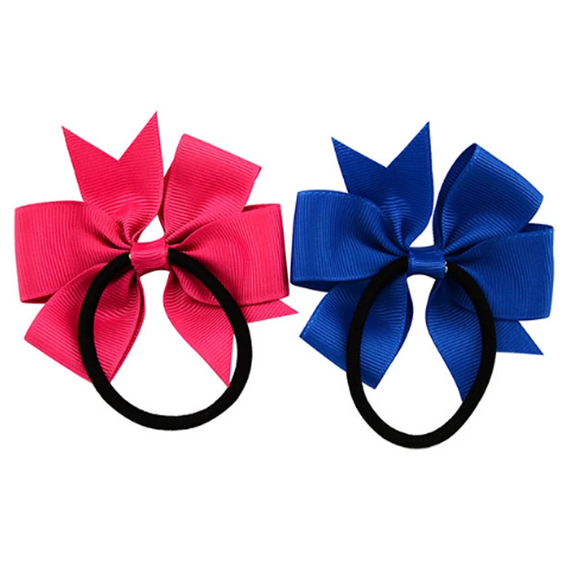 Распродажа конфеты ColorSolid Grosgrain ленты банты зажимы заколка для волос девочек бант