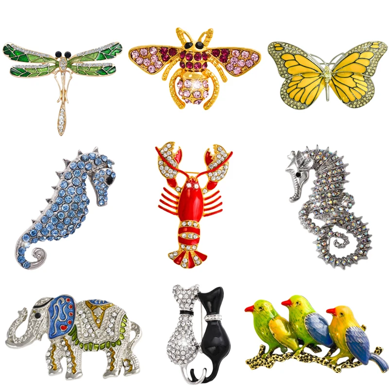 Женская акриловая брошь в виде животного с кристаллами|crystal brooch|brooch pinspin brooch |