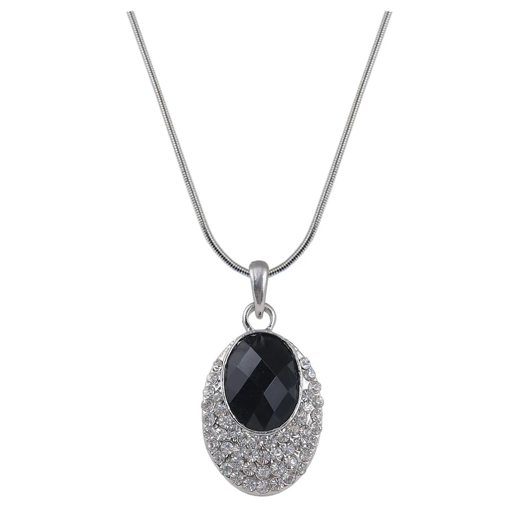 

Trendy Necklace for Women Water Drop Shape Rhinestone Pendant