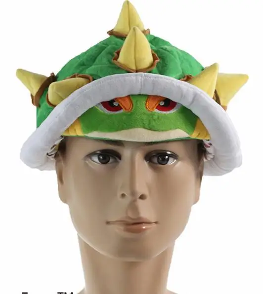 Аниме Супер малио Bros Bowser Косплей плюшевая шляпа зеленая бесплатная доставка |