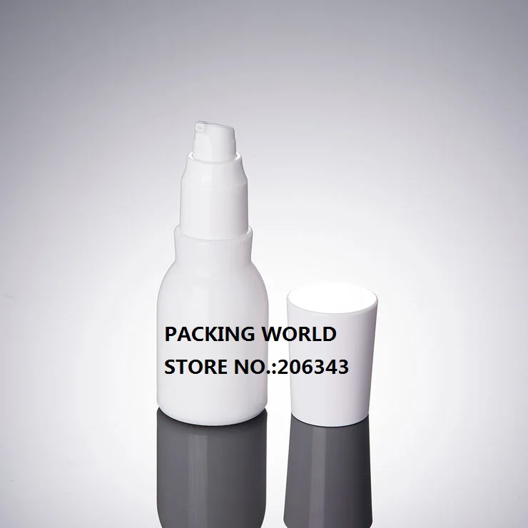 40 мл белая стеклянная бутылка с белым Пресс насосом/крышкой для