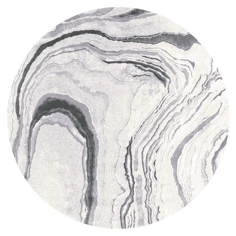 

Thick Round Carpet Livingroom Computer Chair Round Rug Modern Design Bedroom Carpet Sofa Coffee Table Floor Mat Study Area Rugs