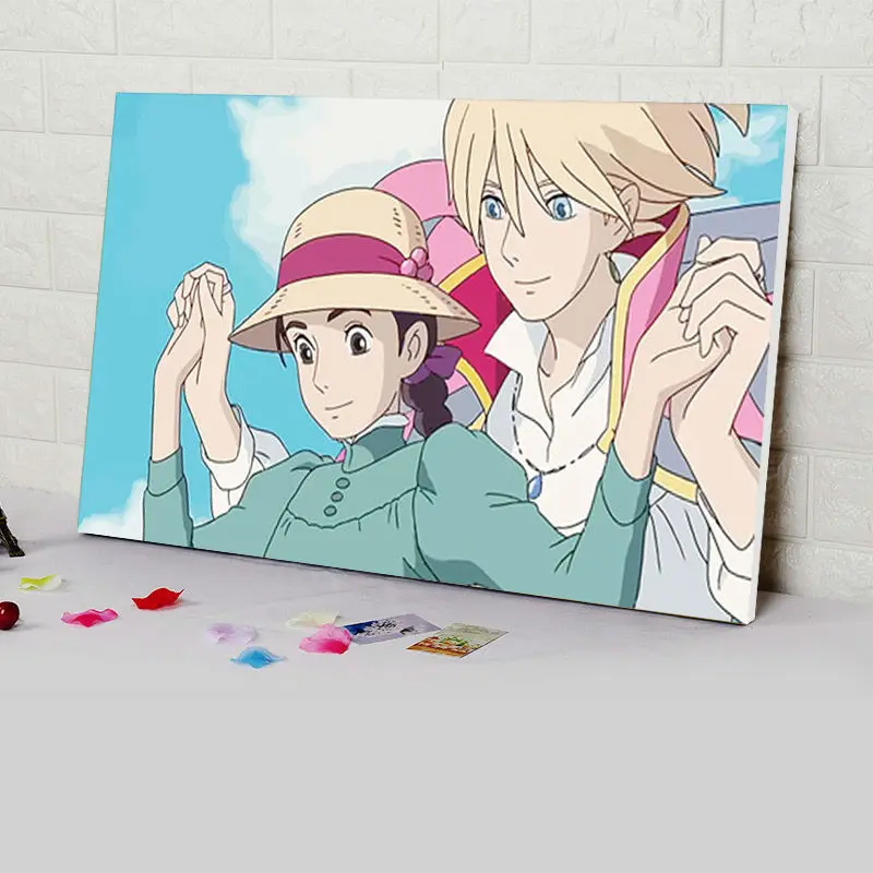 Хаяо Миядзаки цифровая живопись diy мультфильм постер Раскраска по номерам краска