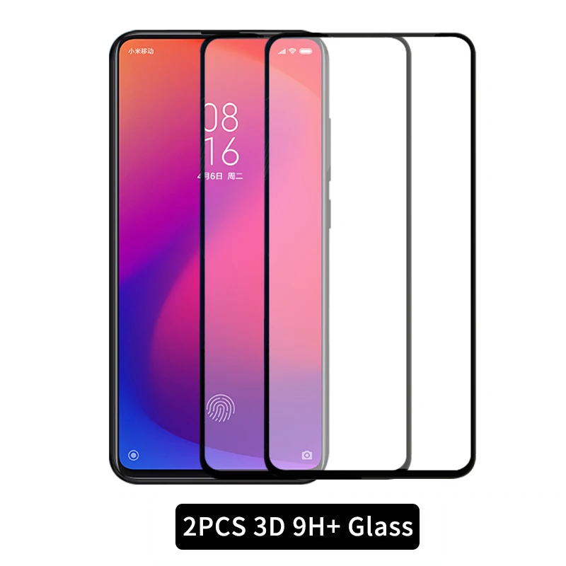 Mofi для xiaomi 9T закаленное стекло полное покрытие для xiaomi 9t pro защита экрана 6,39 дюймов для xiaomi 9t pro стекло Ультра тонкое - Цвет: 2 Pcs 9H 3D Glass