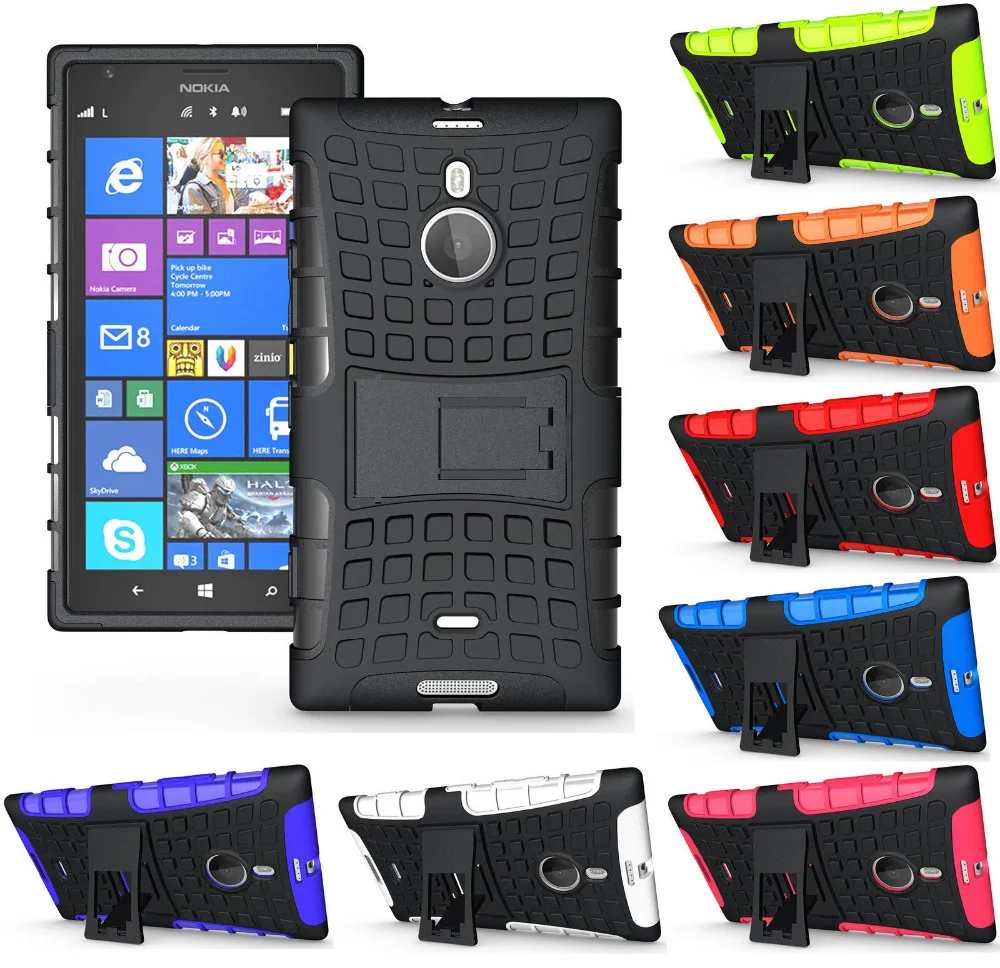 for Nokia Lumia 1520 case stand view holder dual cover shock protection armor flexible grip |
