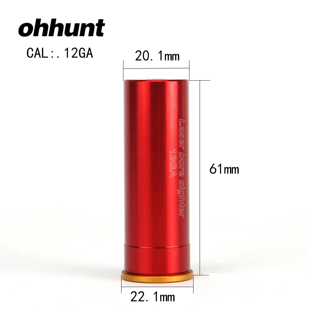 Ohhunt 12 GA алюминиевый картридж лазерный прицел красного цвета охотничий Диаметр
