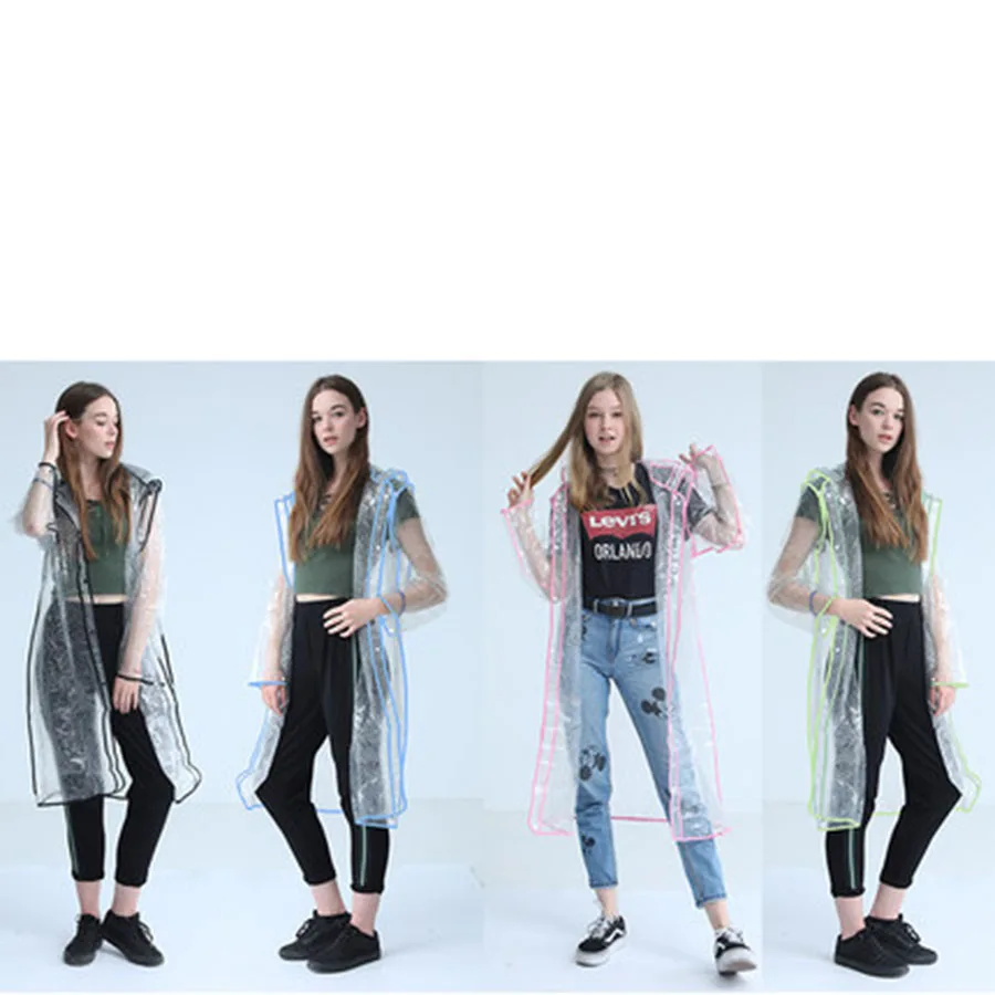 Модный водонепроницаемый прозрачный дождевик пончо женское дождевое снаряжение